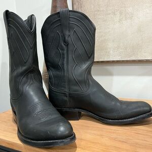 Tecovas The Cartwright Midnight Black Leather Western Boot Mens almond toe 13D